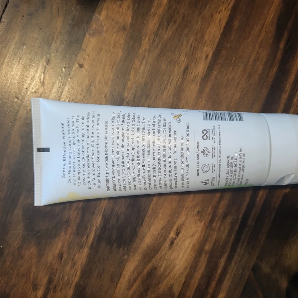 SEALED,UNUSED Burts Bees Baby nourishing lotion 6 oz and shampoo & wash 8 fl oz